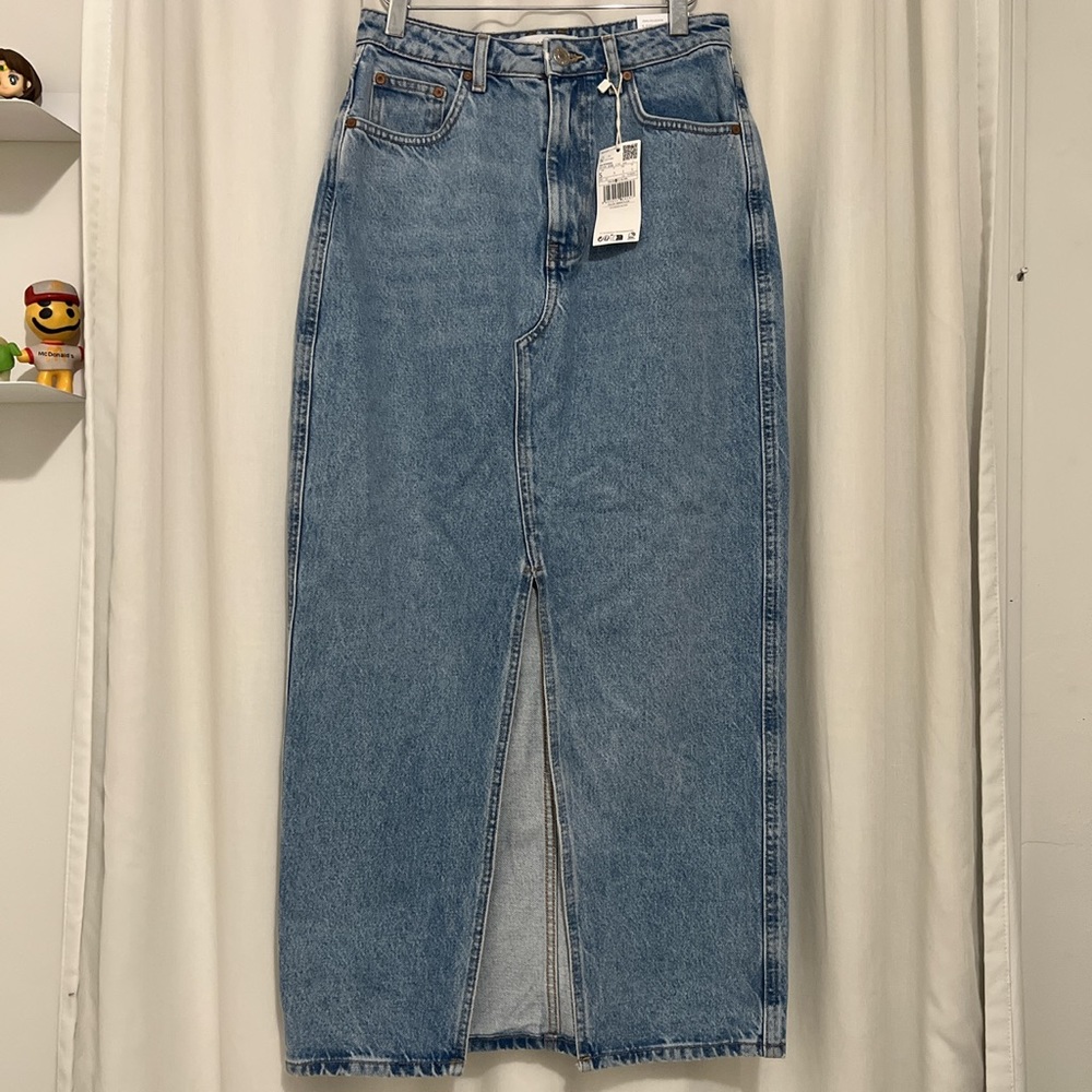 Denim Midi Skirt
